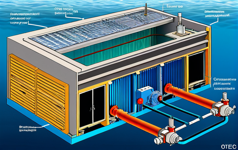 해양에너지 관련 기술 - **

A large wave energy converter, fully deployed at sea, generating clean electricity. The device i...