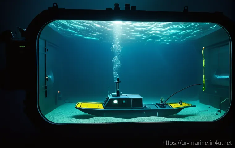 해양자원 개발 환경 영향 - **Prompt: The Ocean's Dual Nature: Pristine Beauty and Subtle Threat**
    "An image split horizonta...