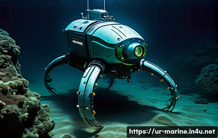 해양지하자원 - **Prompt 1: Futuristic Deep-Sea Mineral Exploration**
"A highly advanced, sleek robotic submersi...