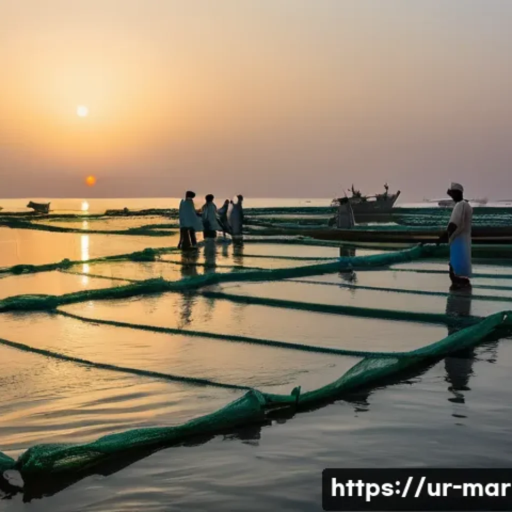 해양자원 개발과 국제 협력 - **Prompt: Sustainable Fishing and Aquaculture in Coastal Pakistan**
"A vibrant and bustling scen...