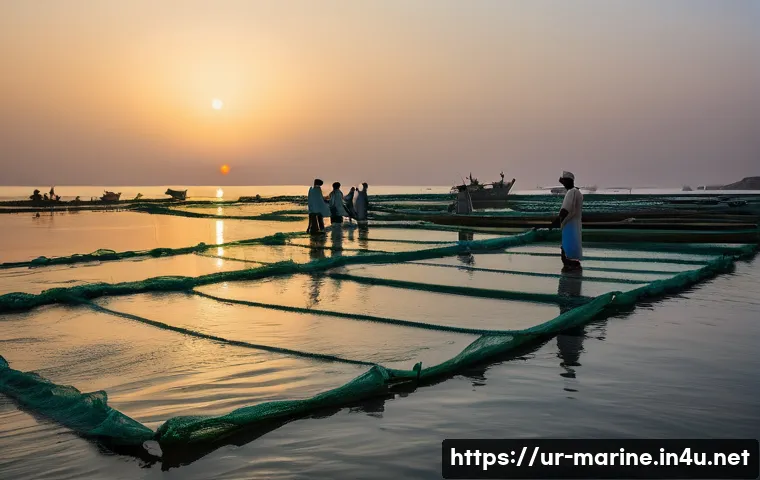 해양자원 개발과 국제 협력 - **Prompt: Sustainable Fishing and Aquaculture in Coastal Pakistan**
"A vibrant and bustling scen...