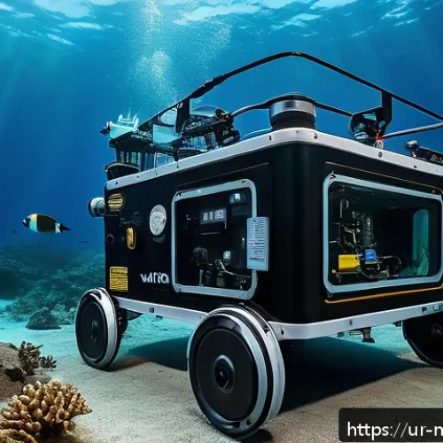 Home 33 해양자원 탐사 기술 - A highly detailed underwater scene showcasing a state-of-the-art Remote Operated Vehicle (ROV) explo...
