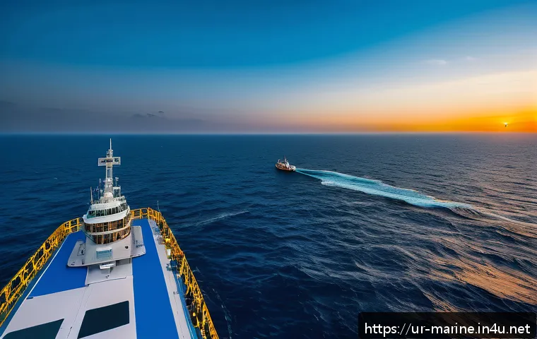 해양자원 개발을 위한 기업 전략 - A high-tech marine research vessel equipped with advanced drones and remote sensing technology, scan...